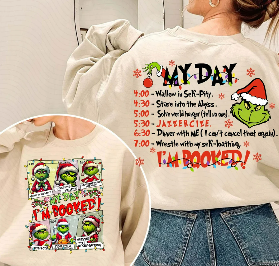 My Day Iām Booked front & back decal -Christmas 2024š¤