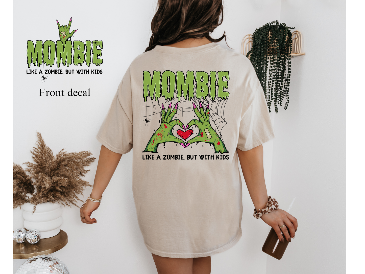 Mombie front and back decal- Spooky 2024 🖤