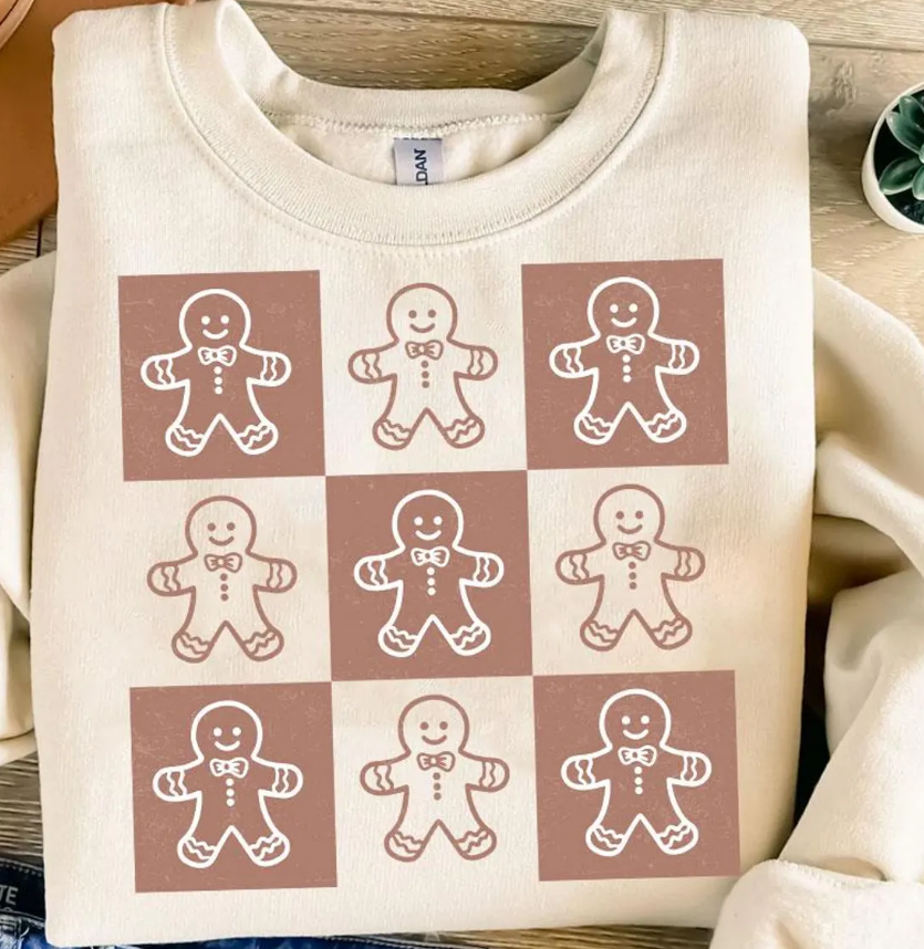 Retro Checkered Gingerbread - Christmas 2024🤍