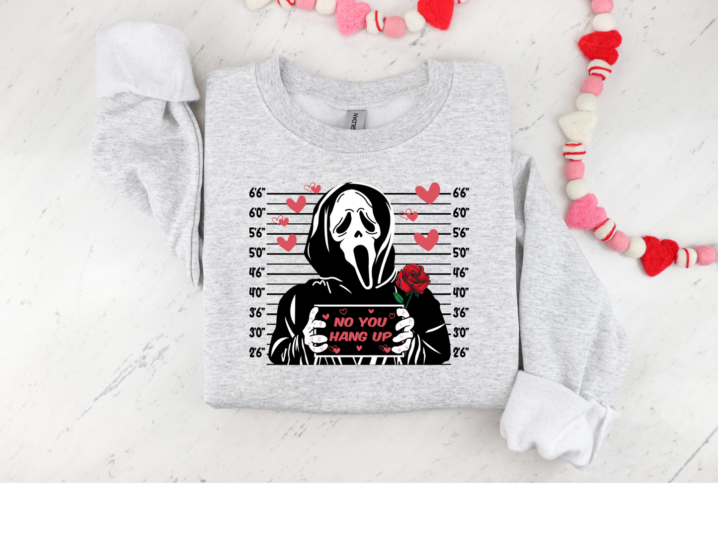 Ghost face crewneck ♡- spooky valentines