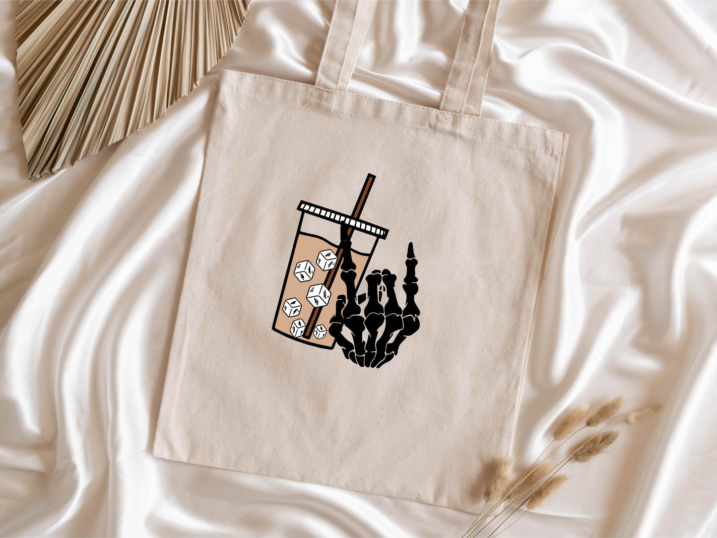 Iced coffee tote bag