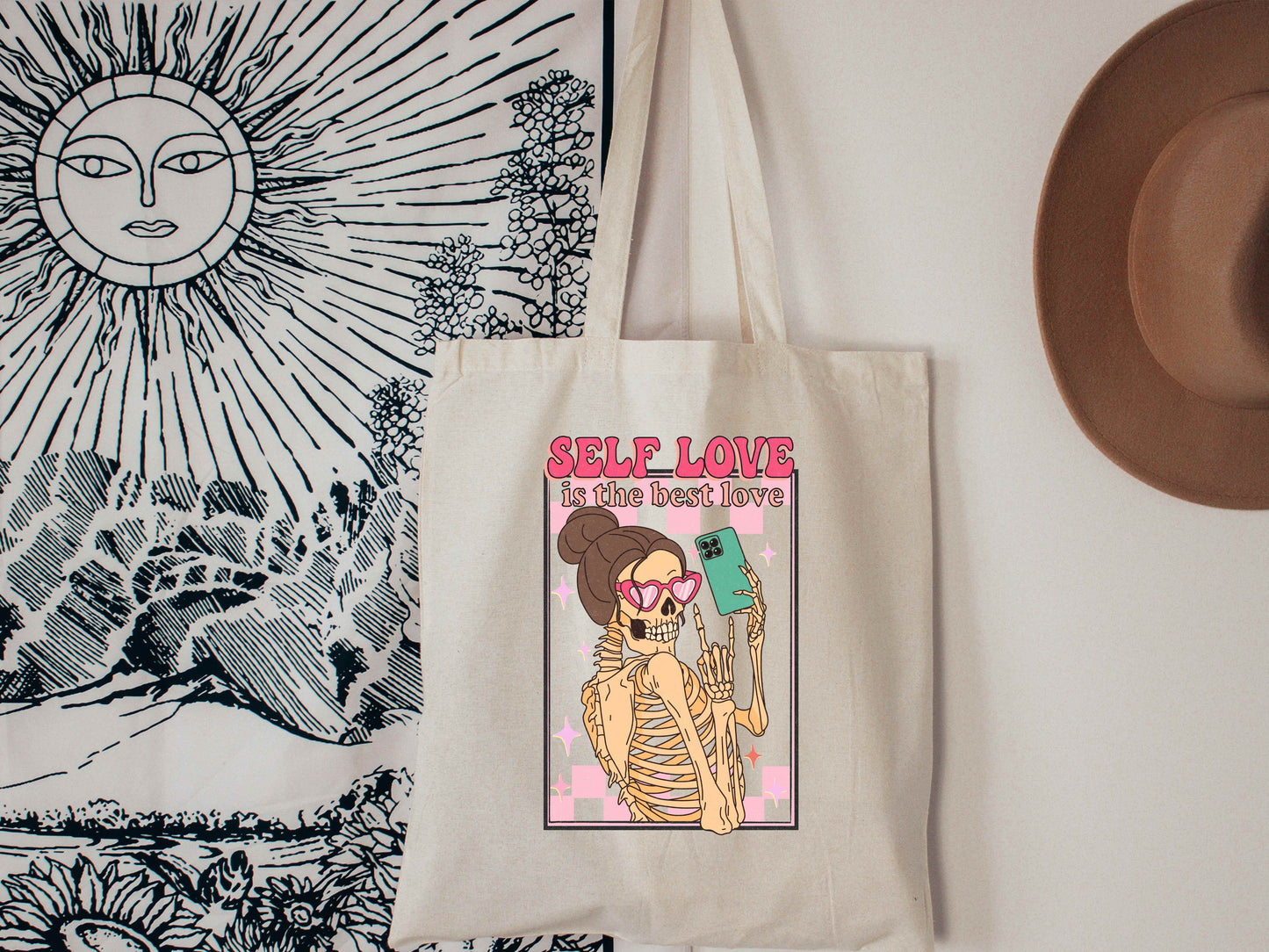 Self love tote bag