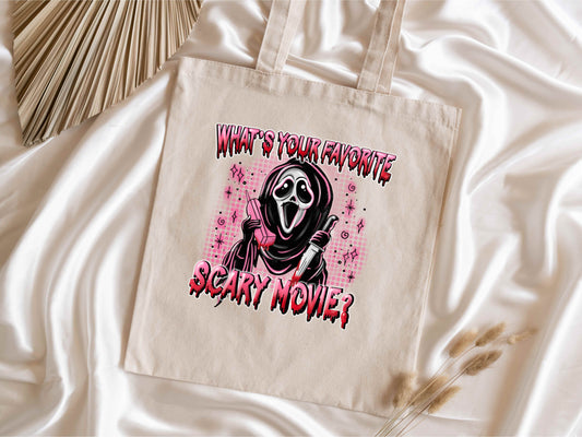 what's your favorite scary movie tote bag