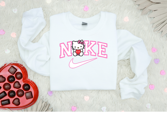 Pink kitty nke Crewneck- the Valentines Day Collection 2024 ♡