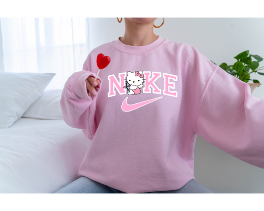 NKE pink kitty Crewneck- the Valentines Day Collection 2024 ♡