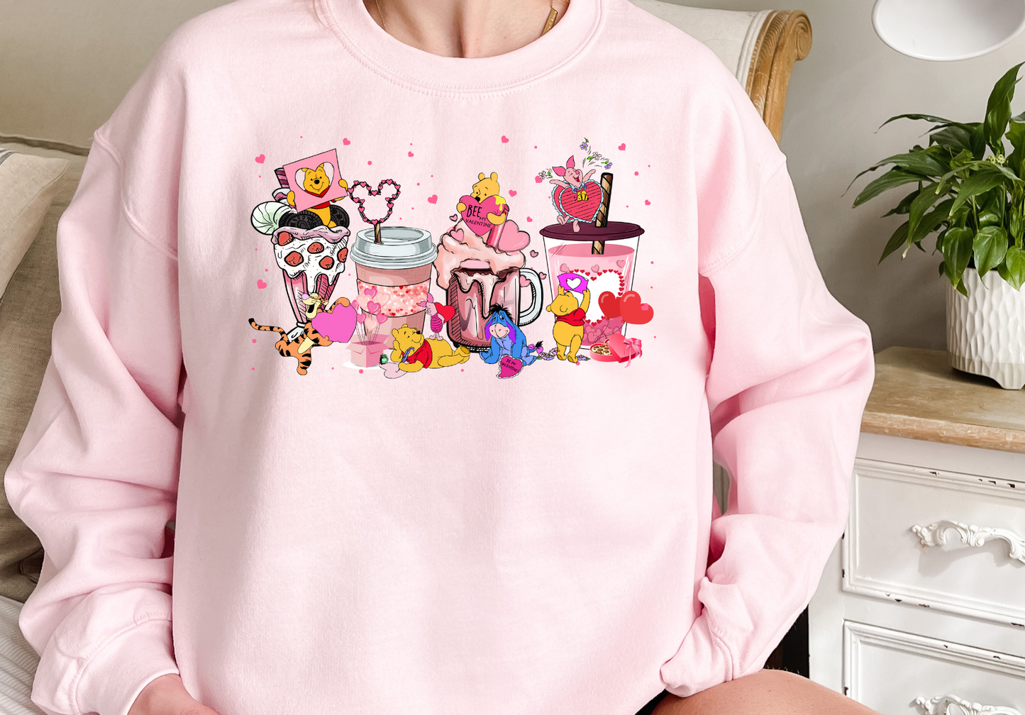 Valentines Day Pooh and Friends Crewneck-2023