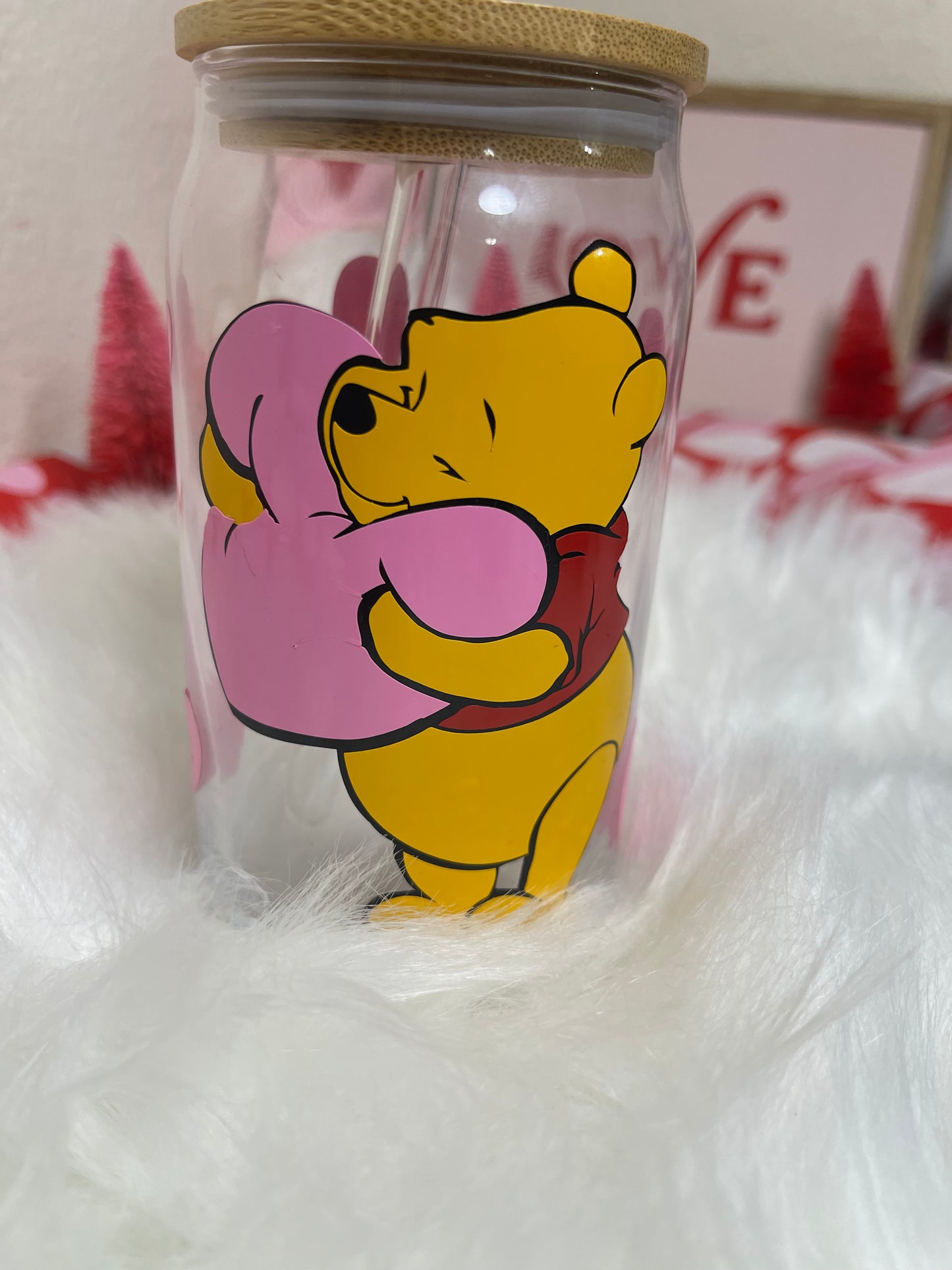 Valentines Pooh Can Glass- 2023